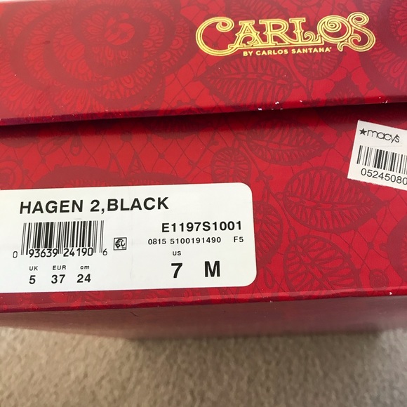 Black boots, faux fur lining. Carlos Santana size7 - Picture 5 of 7